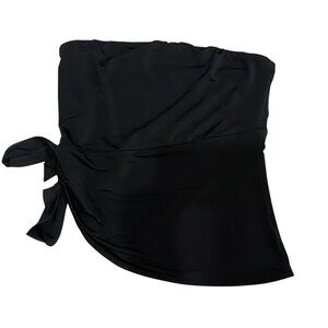 Express Black Strapless Asymmetrical Top Medium